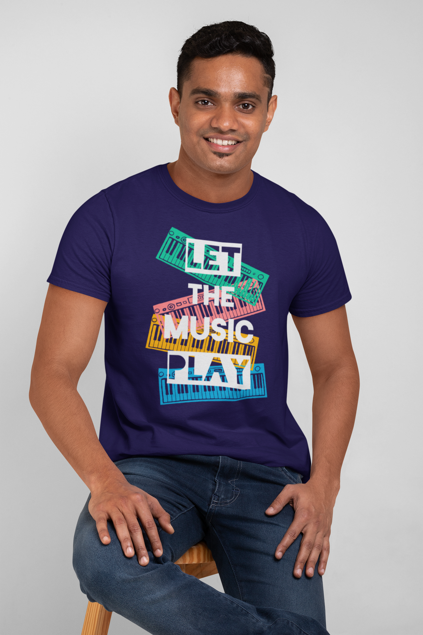 LET THE MUSIC PLAY MEN TEE