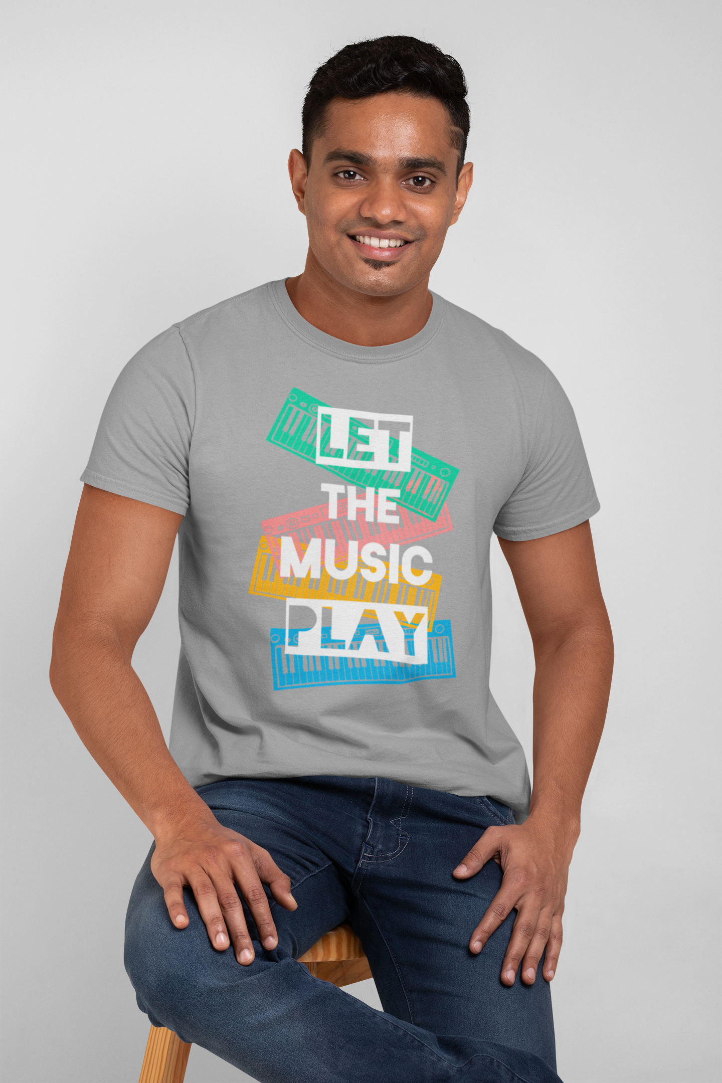 LET THE MUSIC PLAY MEN TEE