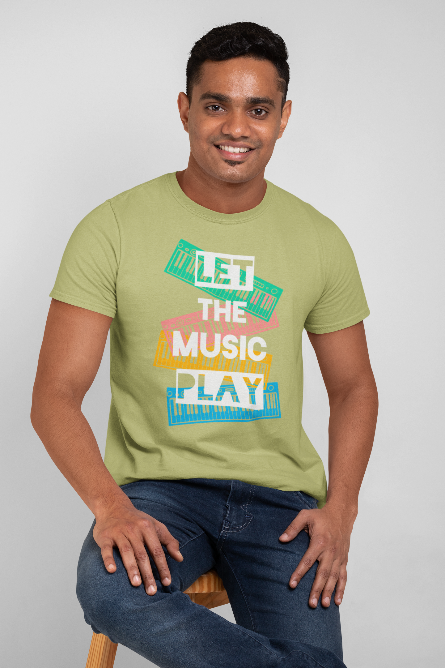 LET THE MUSIC PLAY MEN TEE