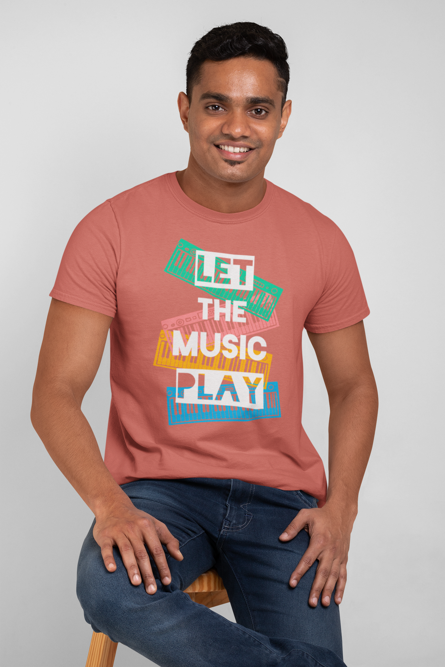 LET THE MUSIC PLAY MEN TEE