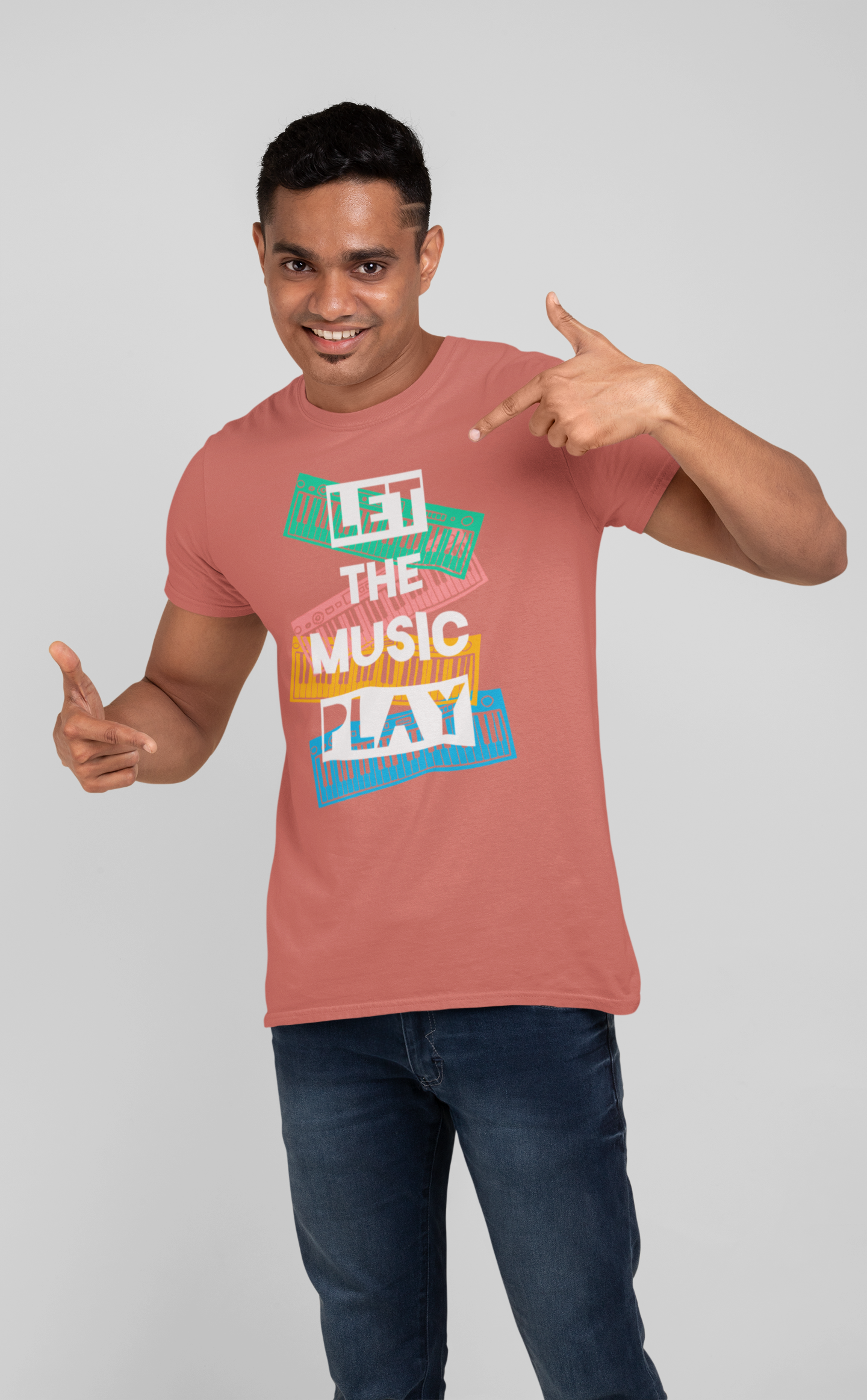 LET THE MUSIC PLAY MEN TEE