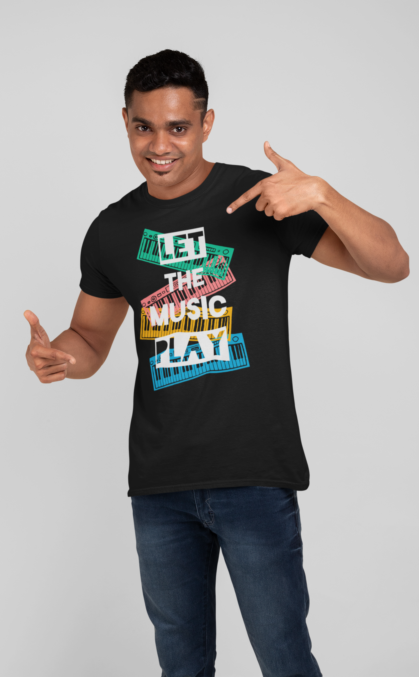 LET THE MUSIC PLAY MEN TEE