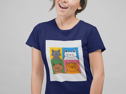 4 CATS WOMEN T-SHIRT