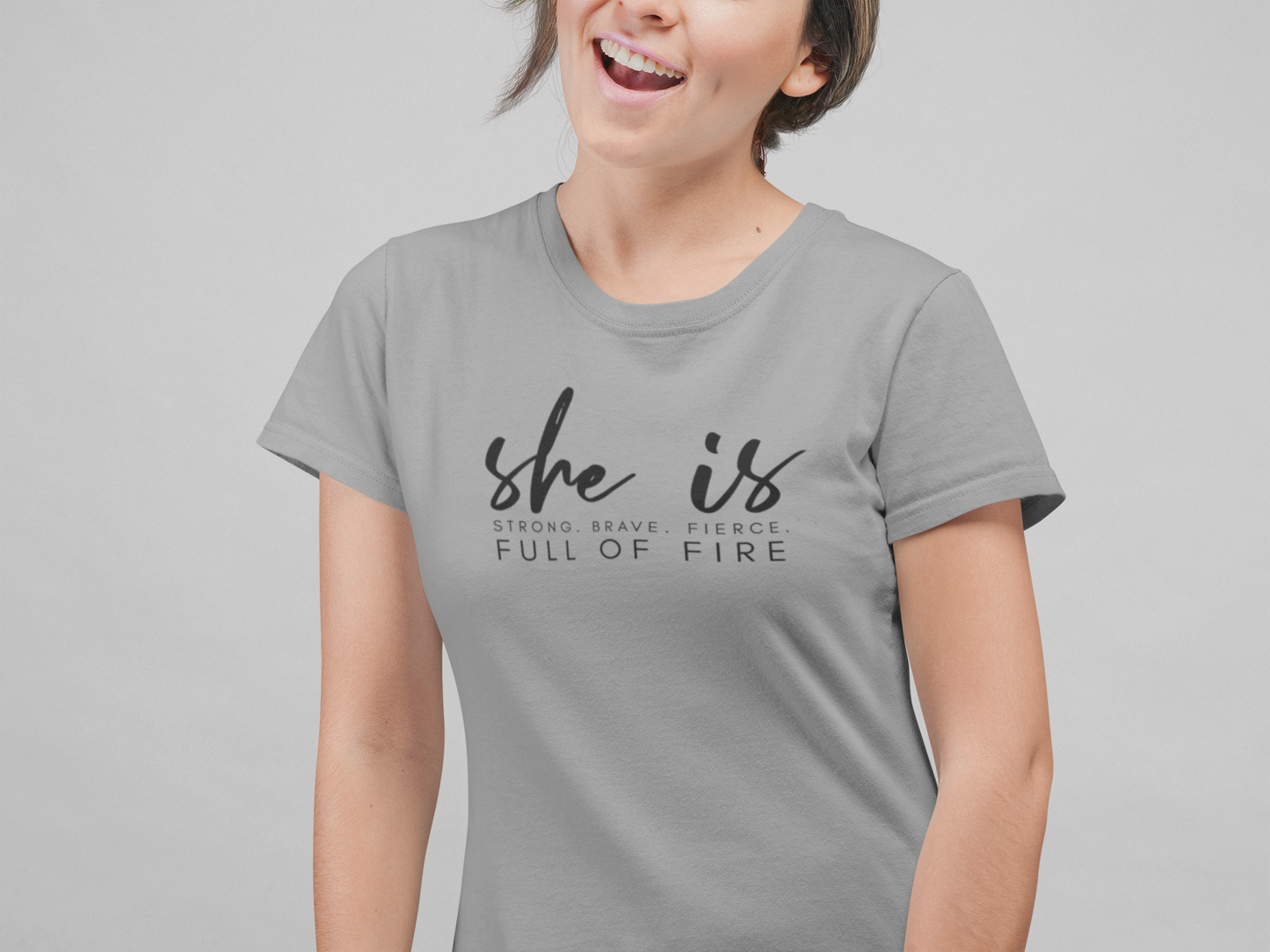 SHE IS FULL OF FIRE WOMEN T-SHIRT