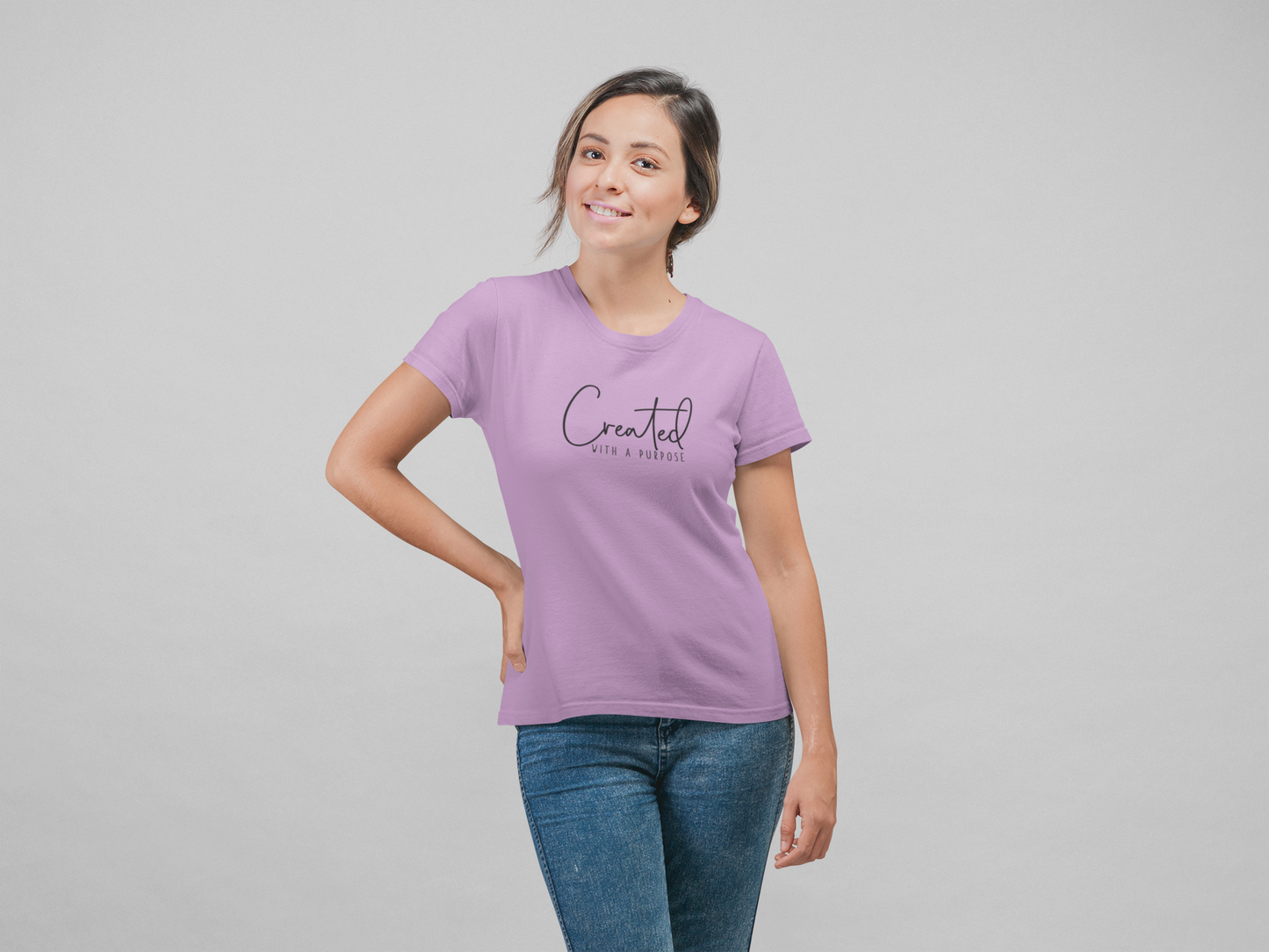 CREATED WITH A PURPOSE WOMEN T-SHIRT