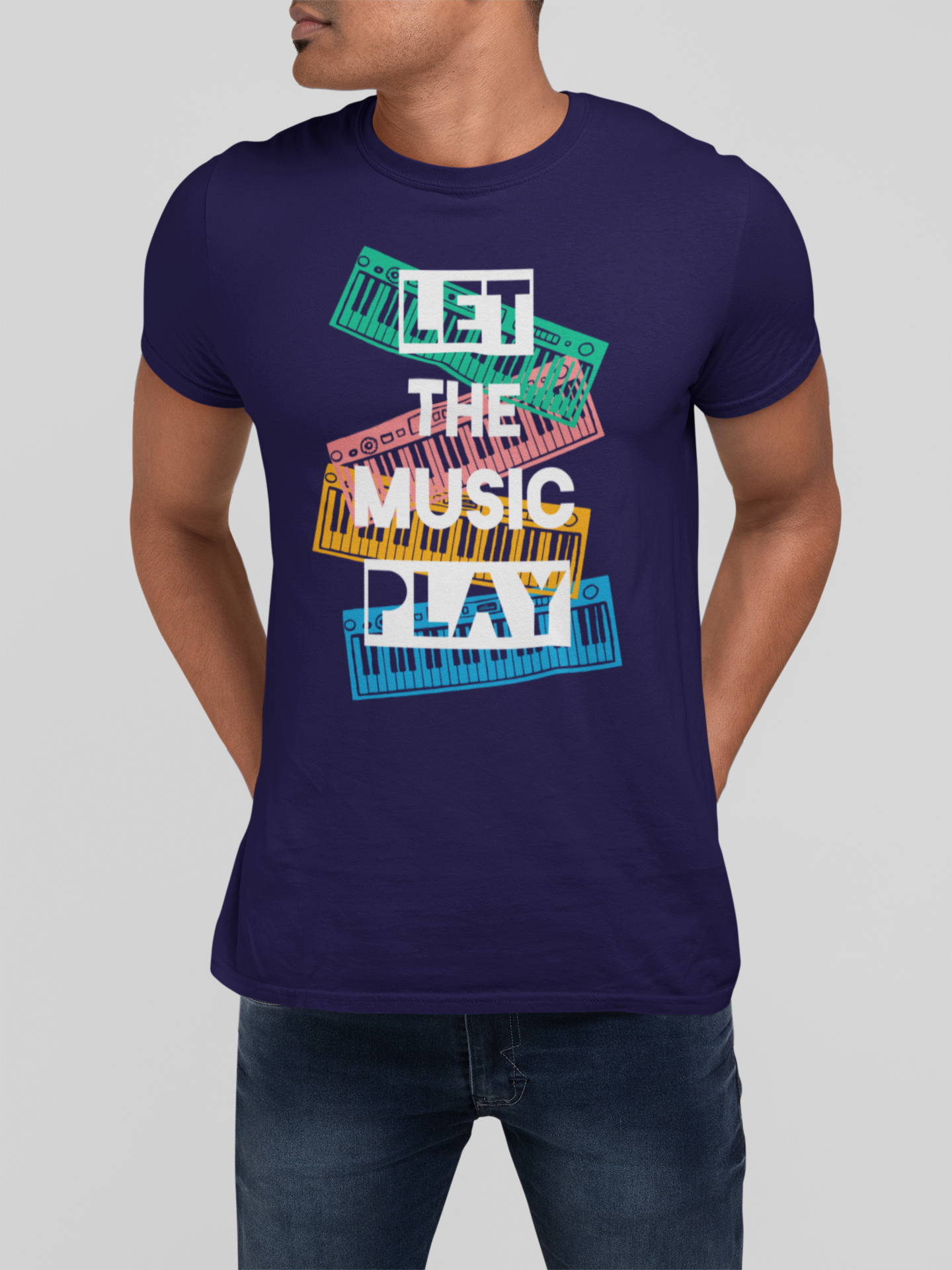 LET THE MUSIC PLAY MEN TEE