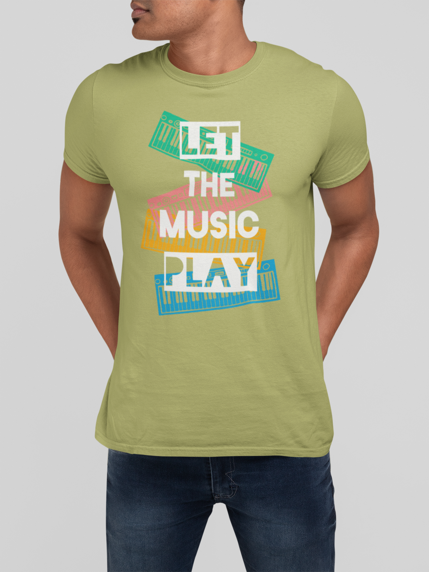 LET THE MUSIC PLAY MEN TEE