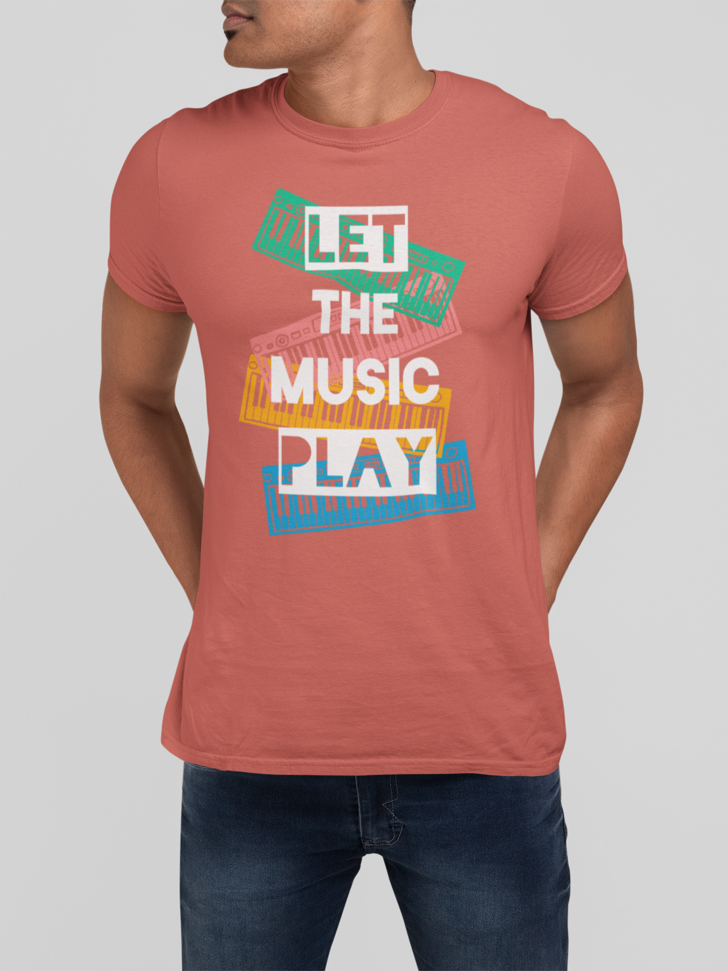 LET THE MUSIC PLAY MEN TEE